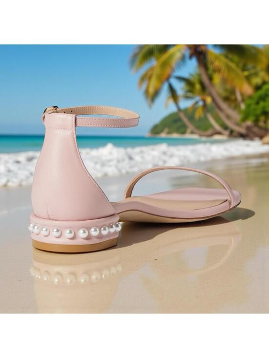 Stuart Weitzman Shoes - $475 Stuart Weitzman Nudistcurve Pearl Flat Sandal Ballet 8.5 B